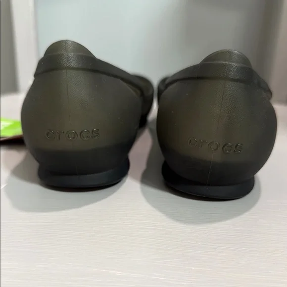 CROCS Black Pointed toe flats. NWT - Picture 6 of 10